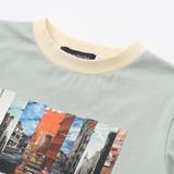 フォトプリント天竺配色半袖リンガーTシャツ(95~150cm) | BeBe Petits Pois Vert | 詳細画像8 