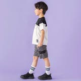 バイカラーBIGロゴプリント天竺半袖Tシャツ(95~160cm) | BeBe Petits Pois Vert | 詳細画像3