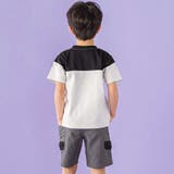 バイカラーBIGロゴプリント天竺半袖Tシャツ(95~160cm) | BeBe Petits Pois Vert | 詳細画像4