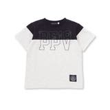 バイカラーBIGロゴプリント天竺半袖Tシャツ(95~160cm) | BeBe Petits Pois Vert | 詳細画像5