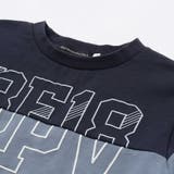 バイカラーBIGロゴプリント天竺半袖Tシャツ(95~160cm) | BeBe Petits Pois Vert | 詳細画像9