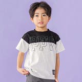 グレー系 | バイカラーBIGロゴプリント天竺半袖Tシャツ(95~160cm) | BeBe Petits Pois Vert