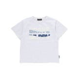 ホワイト系 | サガラ刺しゅうロゴ天竺Tシャツ(95~150cm) | BeBe Petits Pois Vert