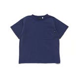 ブルー | パッチワークロゴ天竺Tシャツ(95~160cm) | BeBe Petits Pois Vert