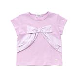 サテン風配色リボンモチーフ半袖Tシャツ(95~150cm) | BeBe Petits Pois Vert | 詳細画像10 