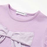 サテン風配色リボンモチーフ半袖Tシャツ(95~150cm) | BeBe Petits Pois Vert | 詳細画像12 