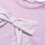 サテン風配色リボンモチーフ半袖Tシャツ(95~150cm) | BeBe Petits Pois Vert | 詳細画像14 