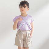 サテン風配色リボンモチーフ半袖Tシャツ(95~150cm) | BeBe Petits Pois Vert | 詳細画像3 