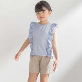 花柄シースルーフリルノースリーブTシャツ(95~150cm) | BeBe Petits Pois Vert | 詳細画像3 