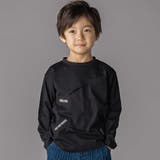 ブラック | タックプリーツ刺しゅうロングTシャツ(95~160cm) | BeBe Petits Pois Vert