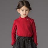 レッド | 【お揃い】袖リボンリブトップス(95~160cm) | BeBe Petits Pois Vert