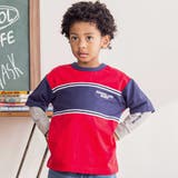 バイカラーミニ裏毛Tシャツ＋天竺ロゴプリントロンT セット(100~160cm) | WASK | 詳細画像1 