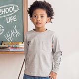 バイカラーミニ裏毛Tシャツ＋天竺ロゴプリントロンT セット(100~160cm) | WASK | 詳細画像4 