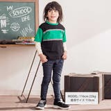 バイカラーミニ裏毛Tシャツ＋天竺ロゴプリントロンT セット(100~160cm) | WASK | 詳細画像5 