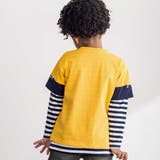 ロゴパッチTシャツ+ボーダーロンT セット(100~160cm) | WASK | 詳細画像6