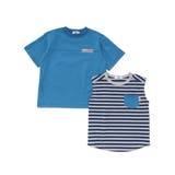 ロゴTシャツ＆ボーダータンクトップセット(110~160cm) | WASK | 詳細画像9 