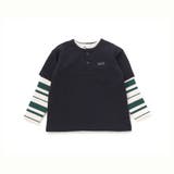 ヘンリーネックBIGTシャツ＆ボーダーロングTシャツセット(110~160cm) | WASK | 詳細画像6 