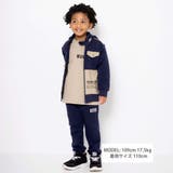 エステル裏起毛リップストップポケットパーカー(100~160cm) | WASK | 詳細画像2