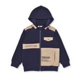 エステル裏起毛リップストップポケットパーカー(100~160cm) | WASK | 詳細画像7