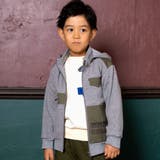 グレー | エステル裏起毛リップストップポケットパーカー(100~160cm) | WASK