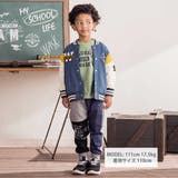 サガラワッペンロゴ刺しゅう配色裏毛スタジャン(100~160cm) | WASK | 詳細画像2