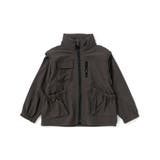 ブラック | 袖取り外しワークポケットジャケット(100~160cm) | WASK