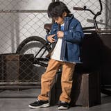 フリンジストレッチデニム中綿キルトジャケット(110~160cm) | WASK | 詳細画像3 