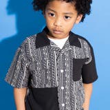 【お揃い】ネイティブ柄切り替えアロハウェザーシャツ(100~160cm) | WASK | 詳細画像4 