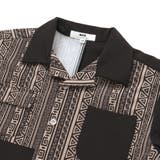 【お揃い】ネイティブ柄切り替えアロハウェザーシャツ(100~160cm) | WASK | 詳細画像9 