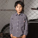 ネイビー | リバーシブルガーゼチェックシャツ(110~160cm) | WASK