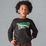 ブラック | 恐竜プリントトレーナー(100~160cm) | WASK