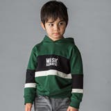 グリーン | 配色フーディミニ裏毛トレーナー | WASK