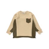 ベージュ | ドロスト異素材トレーナー(100~160cm) | WASK