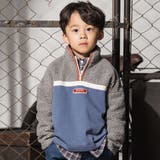 ブルー | ボア切り替えハーフジップトレーナー(110~160cm) | WASK