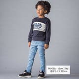 バイカラーロゴ裏毛トレーナー(100~160cm) | WASK | 詳細画像3 