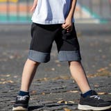 ブラック | 5.5分丈トロストレッチウェビングベルトパンツ(100~160cm) | WASK
