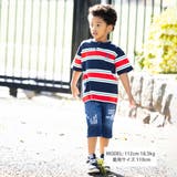 6分丈パッチワークロゴストレッチデニムパンツ(100~160cm) | WASK | 詳細画像2