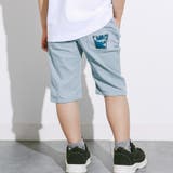 6分丈ロゴパッチワークリネン調ストレッチパンツ(110~160cm) | WASK | 詳細画像1