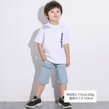 6分丈ロゴパッチワークリネン調ストレッチパンツ(110~160cm) | WASK | 詳細画像3