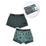 グリーン | 無地 + 総柄 2P コットン フライス ショーツ (110~160cm) | WASK