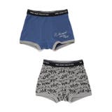 ブルー | 無地＆ロゴ柄２Pショーツ(100~160cm) | WASK