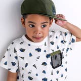 【速乾】キャンプギア総柄メッシュポケット付き天竺Tシャツ(100~160cm) | WASK | 詳細画像3 