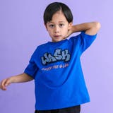 ブルー | 【速乾】ロゴ中空刺しゅう天竺Tシャツ(100~160cm) | WASK