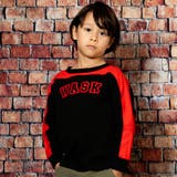 ブラック | バイカラーロゴパッチ天竺Tシャツ(100~160cm) | WASK