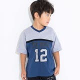 ネイビー | 【速乾】Vネックユニフォーム風天竺Tシャツ(110~160cm) | WASK