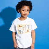 ホワイト | 【速乾】アニマルプリントロゴエンボス天竺Tシャツ(80~140cm) | WASK