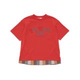 シャツレイヤード風ロゴパッチワークデザインTシャツ | WASK | 詳細画像8
