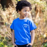 ブルー | 【接触冷感】マルチボーダー切り替えTシャツ(100~160cm) | WASK