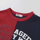 バイカラー切り替えロゴプリントビッグ半袖Tシャツ(100~160cm) | WASK | 詳細画像4