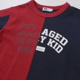 バイカラー切り替えロゴプリントビッグ半袖Tシャツ(100~160cm) | WASK | 詳細画像5